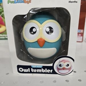 Fun Little Toys Owl Tumbler - Blue and Orange